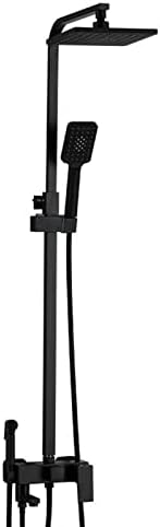 High Pressure Rainfall Showerhead and Handheld Spray - Matte Black