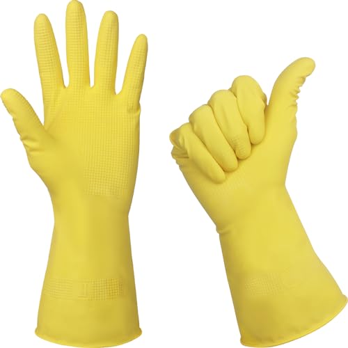 ProiFlux natural rubber cleaning gloves 2 pairs reusable extra large