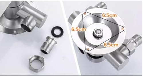 Durable Wall-Mounted Shower Faucet Control Valve with Brushed Nickel Finish