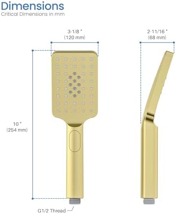 KIBI Cube Handheld Shower Head with 3 Modes