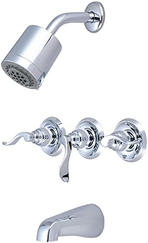 Kingston Brass NuWaveFrench 3 Handle FaucetPolished Chrome