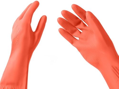 Premium Long Rubber Gloves for Kitchen Home Cleaning