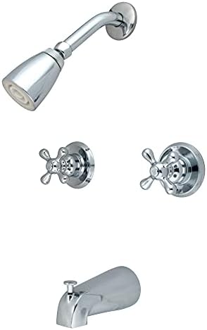 Kingston Brass Twin Handle Faucet Polished Chrome 5-Inch Reach