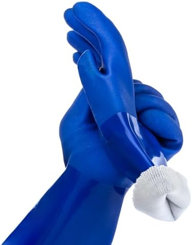 2 Paris Ultimate Rubber PVC Gloves with Cotton Lining