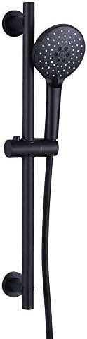 Adjustable Shower Bracket 3-Function Handheld Shower SUS 304 Black Durable Aesthetic