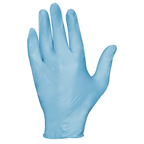 Hospeco Proworks GL-VN104BFM Vinyl Powder Free Disposable Gloves Blue Medium