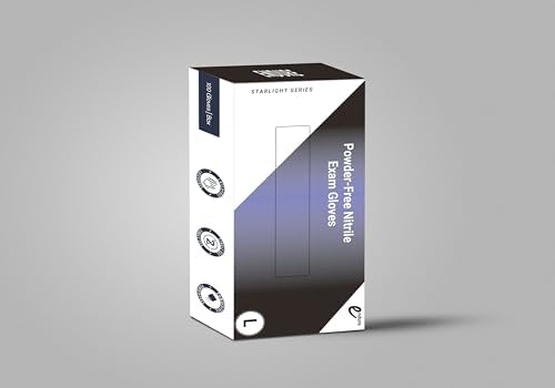 Endure Industries High-Quality Nitrile Exam Gloves in Starlight Black