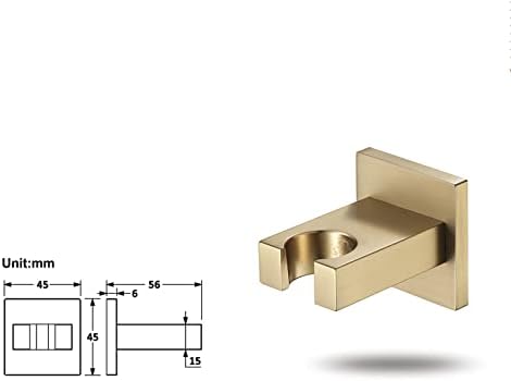 Luxury Handheld Shower Head with 3 Modes Brushed Gold Design