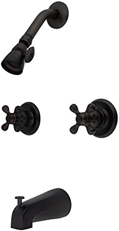 Solid Brass Twin Handle Faucet Oil Rubbed Bronze 5-Inch Reach
