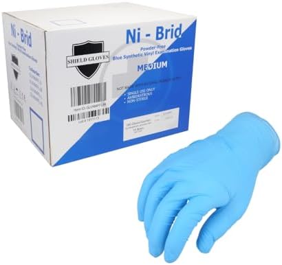 PSBM Synthetic Vinyl Gloves Blue Large 1000 Count