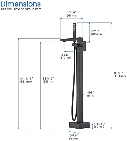 KIBI Cube Floor Mount Bathtub Faucet