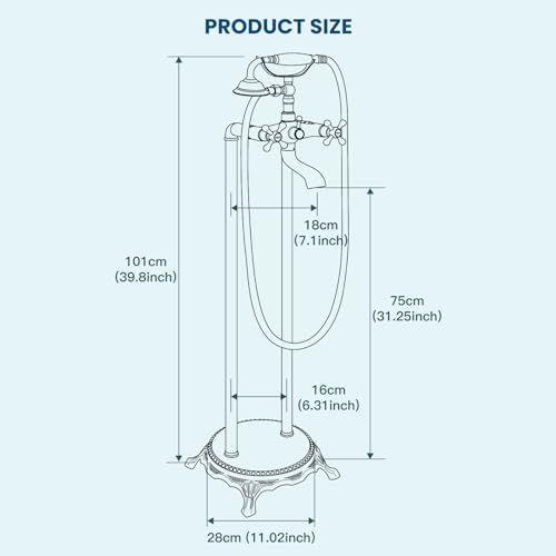 Gotonovo Freestanding Bathtub Faucet