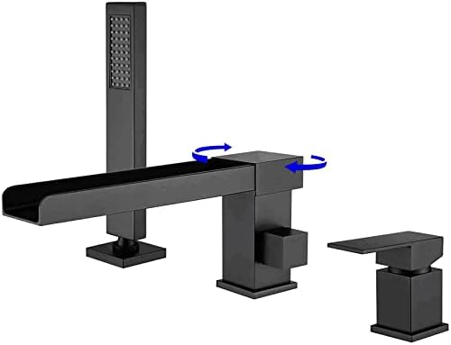 Stunning Deck Mount Faucet with Hand Shower