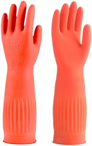 Premium Long Rubber Gloves for Kitchen Home Cleaning