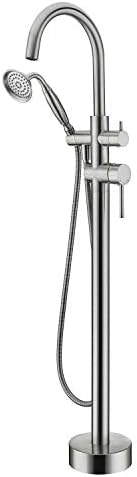 Freestanding Bath Faucet Hand Shower Nickel Bracket Lifetime Warranty
