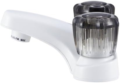 Dura Faucet DF-PL720S-WT RV Dual Knobs Aerated Flow White