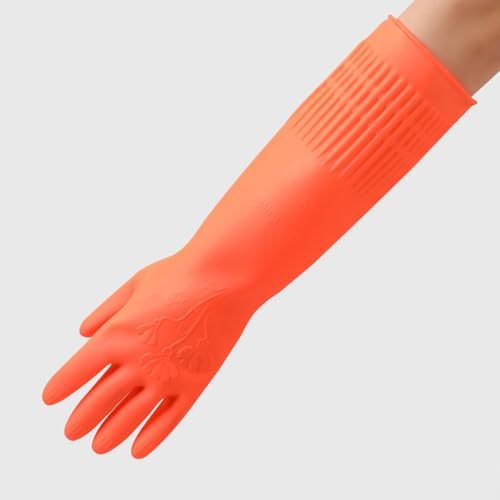 Premium Long Rubber Gloves for Kitchen Home Cleaning