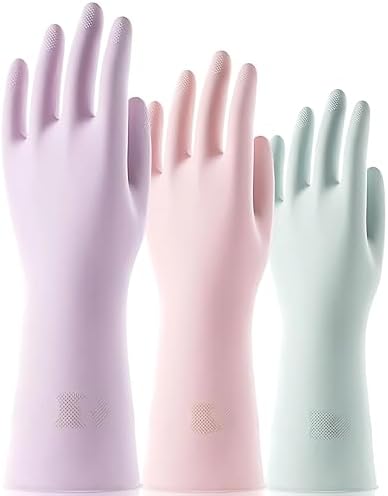 Reusable Kitchen Gloves Premium Rubber Gloves for Cleaning Bleaching and More