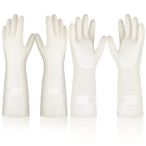 2Pair 15 Inch Reusable Latex Free Cleaning Gloves