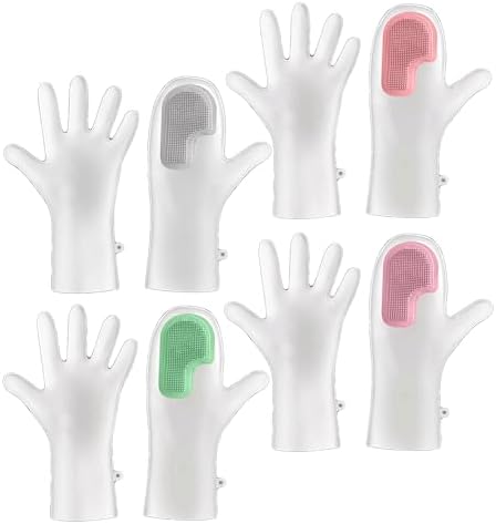 Liquid Resistant Cleaning Gloves Dish Washing Gloves 4 Pairs Optimized