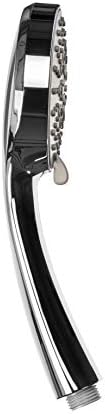 Croydex Essentials Four-Function Chrome Shower Handset with ECO and Rub-Ready Nozzles