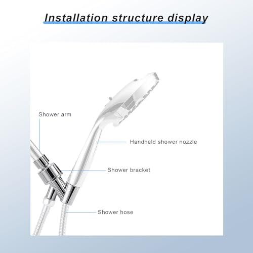 Adjustable Adjustable Handheld Shower Bracket with 2-Piece Kit
