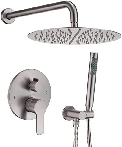Iriber 12-inch Brushed Nickel Shower System Kit