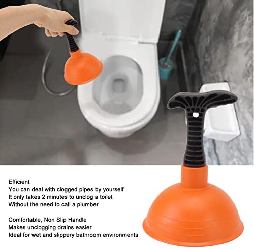 Evhooe Rubber Cup Mini Plunger Small Drain Cleaner with Non-Slip Handle