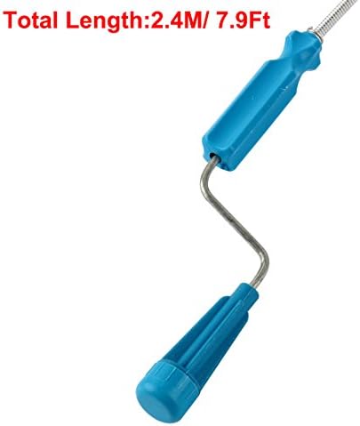 Drain Pipe Cleaning Tool 24m BlueSilver 79ft 105cm x 25cm 336g