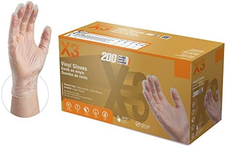 X3 Clear Vinyl Industrial Gloves - Perfect for Heavy-Duty Tasks