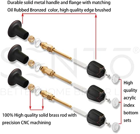 SENTO 3 Handle Tub Trim Set for Price Pfister Faucets