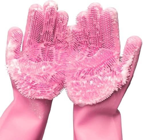 Silicone Dishwashing Gloves for Kitchen Car and Pet Grooming 1