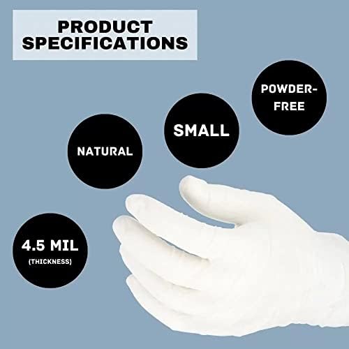 Ultimate Protection Small 45 Mil Clear Latex Gloves 2000 Count Powder Free Disposable