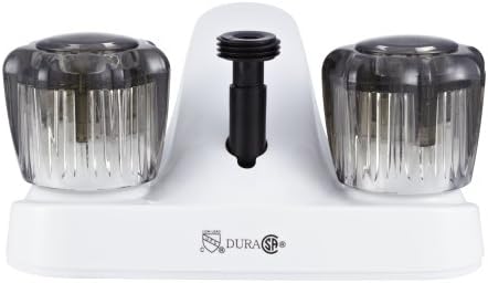 Dura Faucet DF-PL720S-WT RV Dual Knobs Aerated Flow White