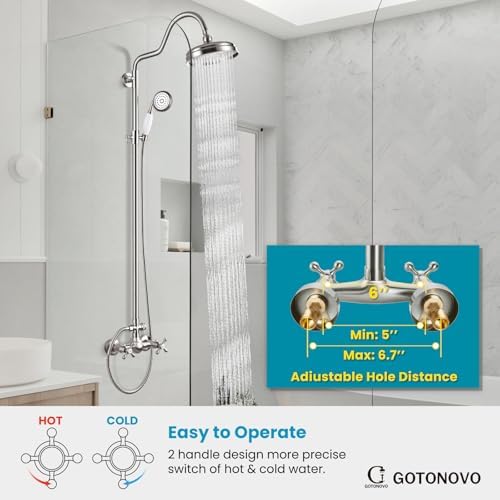 Gotonovo Luxury Exposed Shower Faucet Set