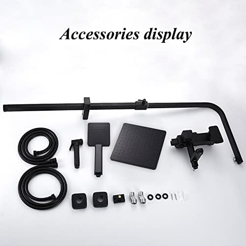 High Pressure Rainfall Showerhead and Handheld Spray - Matte Black