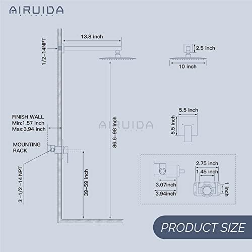 Airuida Shower Faucet Set