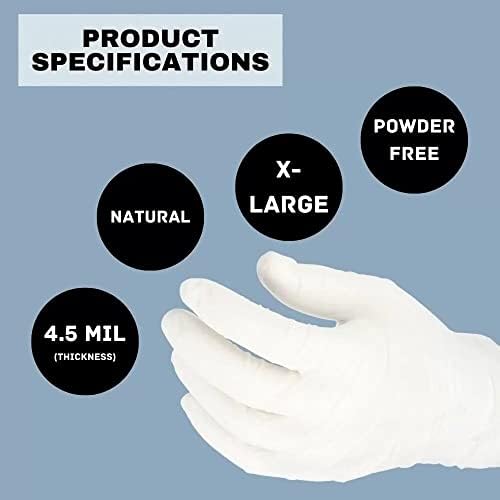 VULKAN XL Latex Gloves Clear Size XL 2000 Count Powder Free