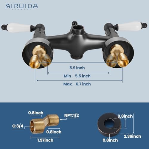 Wall-Mounted Oil-Rubbed Bronze Faucet Durable and Stylish Design