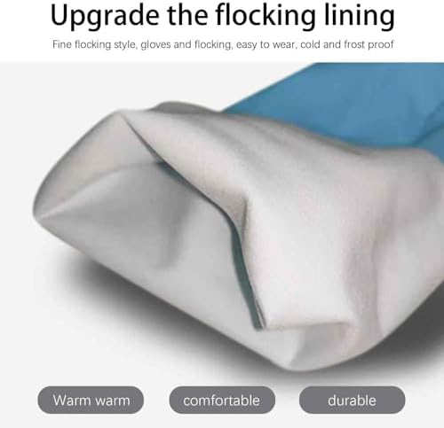 KingFinger Reusable Cleaning Gloves 3-Pair Set Blue White Pink