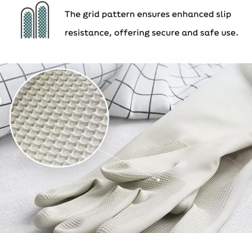 Premium Reusable Gloves for Cleaning and Housework with 100 Natural Latex