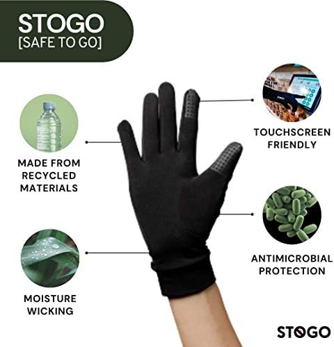 STOGO All Day Glove - Antimicrobial Sustainable Touchscreen Gloves for Travel and Exercise