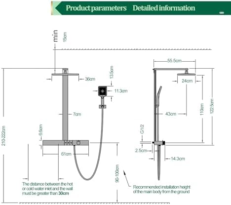 Delura Rain Shower Heads System