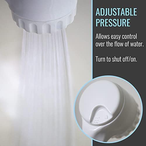 HealthSmart Modern Handheld Shower Head with 6 Foot Hose