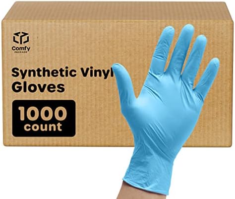Comfy Package Synthetic Vinyl Blend Disposable Gloves