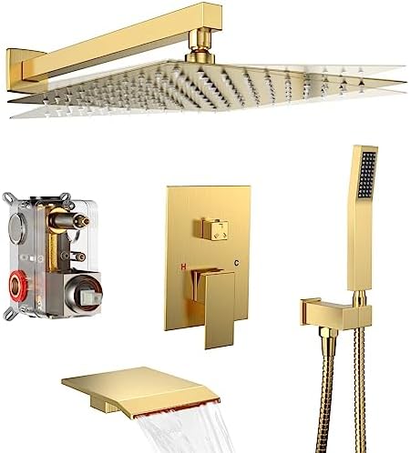 Luxury 12-inch Rain shower with Weber spray for Bathroom