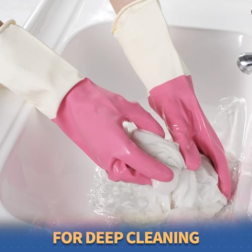 BOOMJOY Eco-Friendly Heavy Duty Gloves 2 Pairs - Kitchen Bathroom More