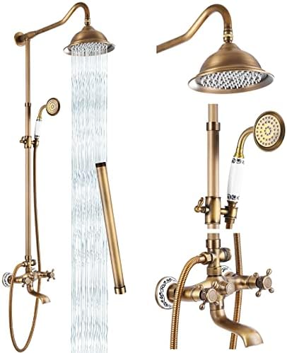 Premium 3-in-1 antique Brass Shower Faucet Set