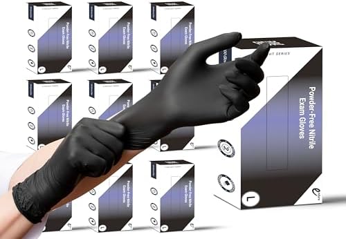 Endure Industries High-Quality Nitrile Exam Gloves in Starlight Black