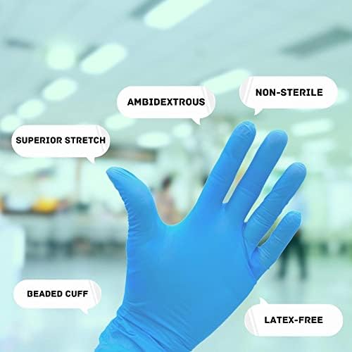PSBM Synthetic Vinyl Gloves Blue Large 1000 Count